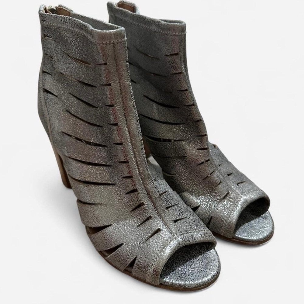 Sheridan Mia Metallic Silver Heeled Boots